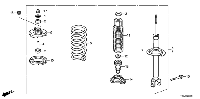 2012 Honda Accord Rear Shock Absorber Diagram