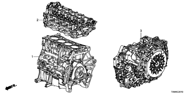 2020 Honda Insight Transmission Assembly (Dot) Diagram for 20041-6L5-A00