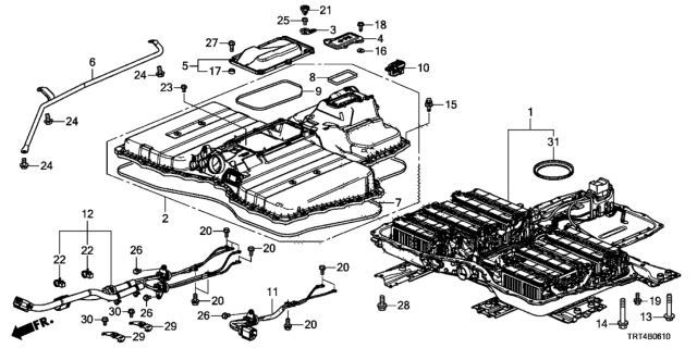 2018 Honda Clarity Fuel Cell Battery Pack Diagram