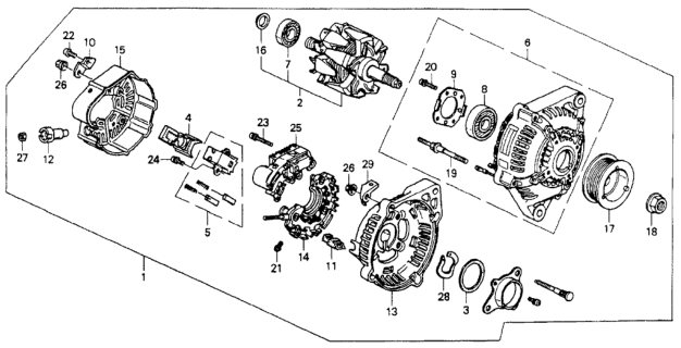 1993 Honda Accord Nut-Washer (5MM) Diagram for 90231-PD1-014