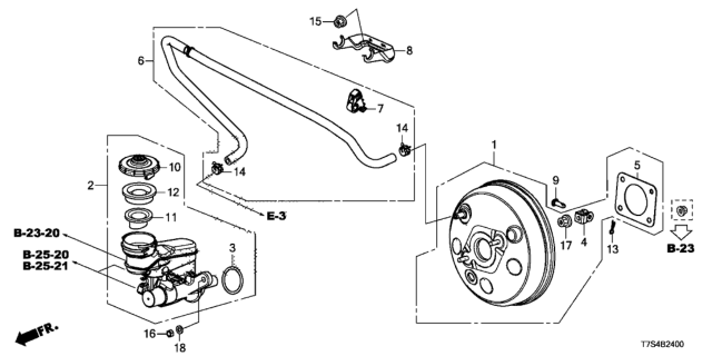 2017 Honda HR-V Tube Assy,M/P(Lh Diagram for 46402-T7W-A01