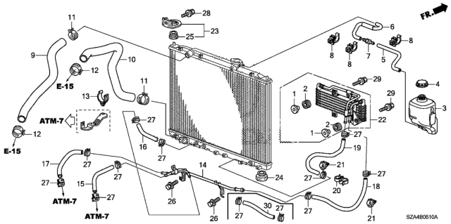 2014 Honda Pilot Hose (145MM) (ATf) (Bs) Diagram for 25213-PLR-A01