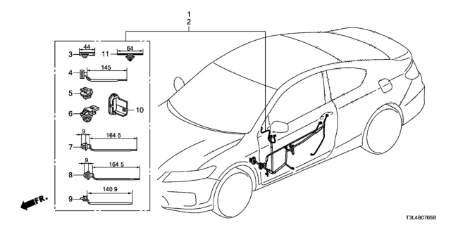 2013 Honda Accord 2 Door LX-S KL CVT Wire Harness Diagram 6