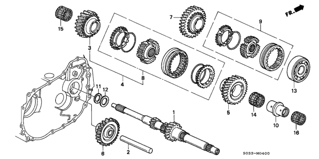 1997 Honda Civic Gear, Mainshaft Fifth Diagram for 23581-P4A-C00