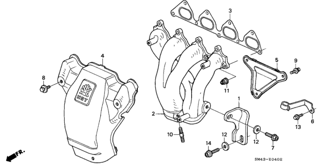 1991 Honda Accord Exhaust Manifold Diagram