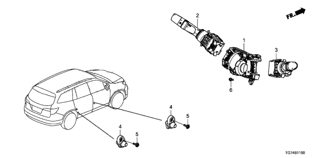 2016 Honda Pilot Combination Switch Diagram