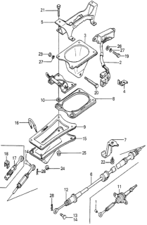 1980 Honda Accord Seal, Control Diagram for 54318-671-980