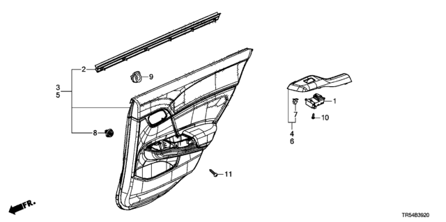 2012 Honda Civic Rear Door Lining Diagram