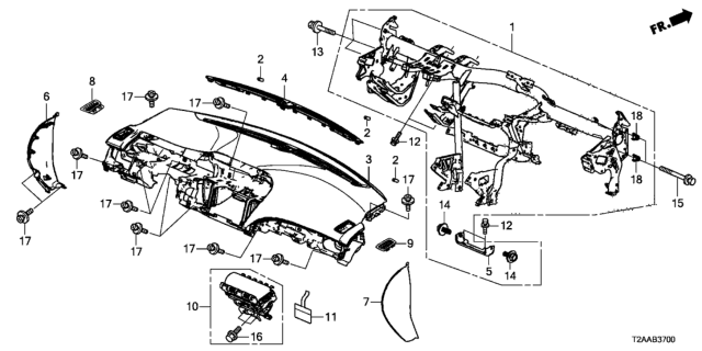 2017 Honda Accord Instrument Panel Diagram