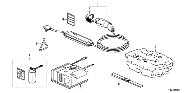 2014 Honda Accord Repair Kit, Tire Diagram for 42774-TL7-A01