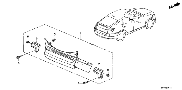 2012 Honda Crosstour 5 Door EXL (2WD NAVIGATION) KA 5AT Audio Unit Diagram