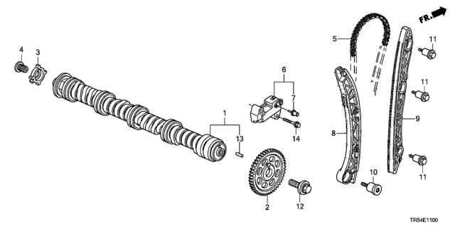 2012 Honda Civic 4 Door GX (NAVIGATION) KA 5AT Camshaft - Cam Chain Diagram