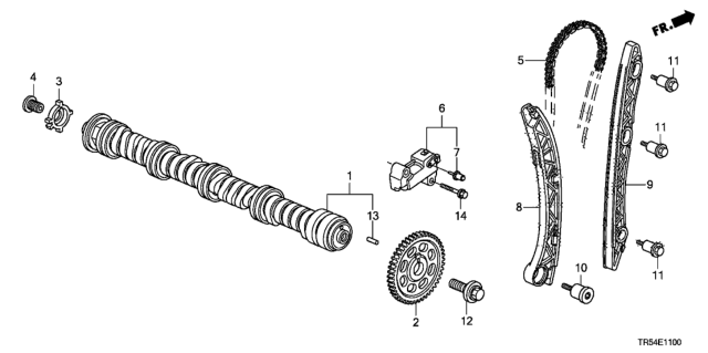 2012 Honda Civic Camshaft - Cam Chain Diagram