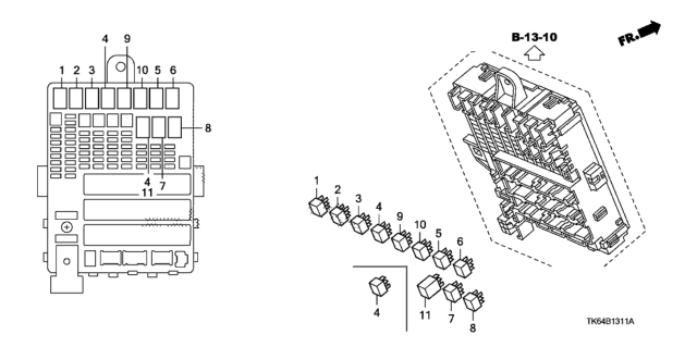 2011 Honda Fit Control Unit (Cabin) Diagram 2