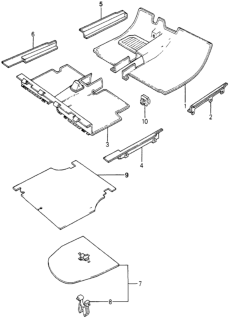 1981 Honda Accord Holder, Rod Diagram for 90654-671-003