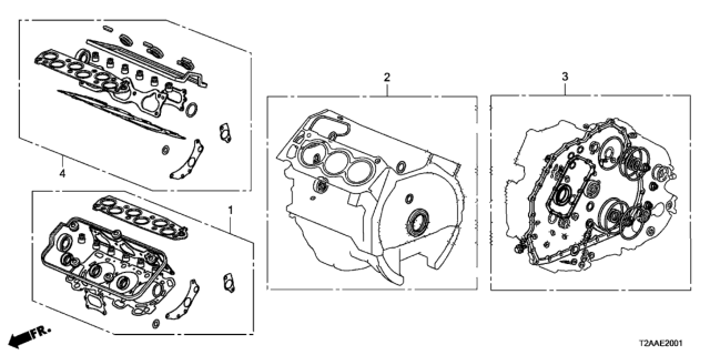 2017 Honda Accord Gasket Kit, Cylinder H Diagram for 06110-5G0-A01