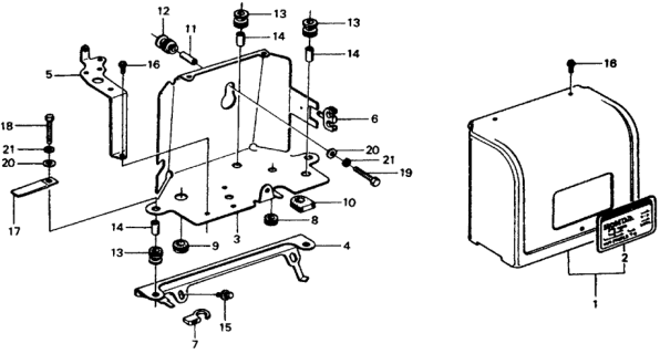 1975 Honda Civic 2 Door ** (1500) KA HMT Control Box Diagram
