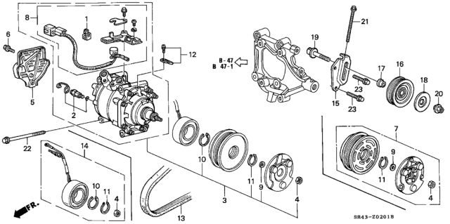 1993 Honda Civic Insulator, Heat Diagram for 38885-PP4-E02