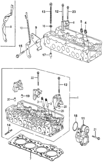 1981 Honda Accord Stay, Shot Air Valve Diagram for 17341-PB2-660