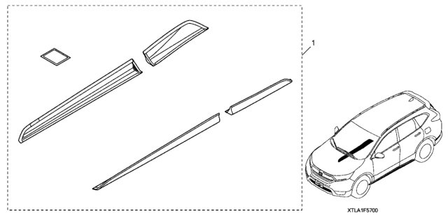 2021 Honda CR-V Hybrid Side Lower Garnish Diagram