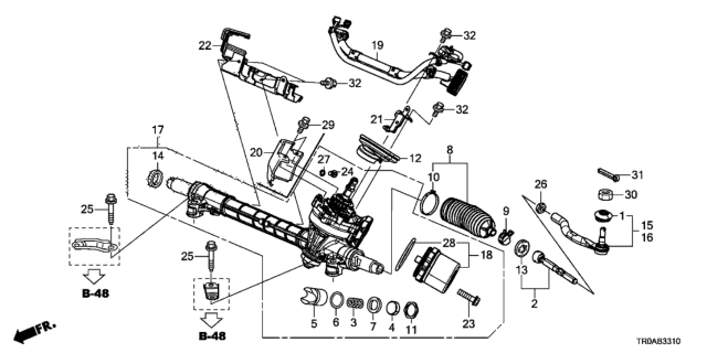 2013 Honda Civic P.S. Gear Box Diagram