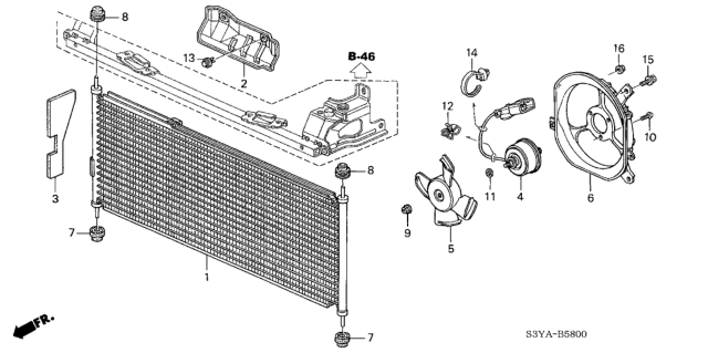 2006 Honda Insight A/C Condenser Diagram