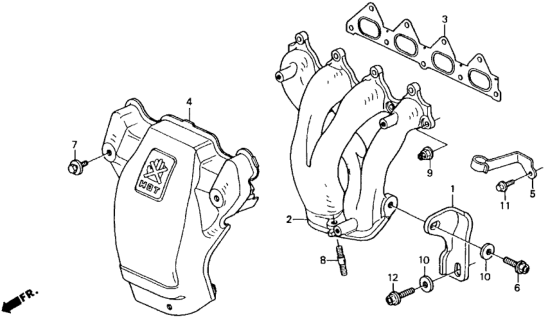 1992 Honda Accord Exhaust Manifold Diagram