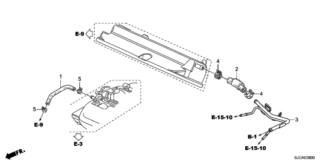 2014 Honda Ridgeline 4 Door RTL-S (SPECIAL EDITION) KA 5AT Breather Tube Diagram
