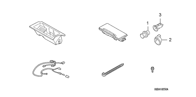 2005 Honda Accord Hybrid Ashtray (With Lighter) Diagram