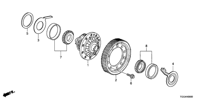 2017 Honda Civic AT Differential Diagram