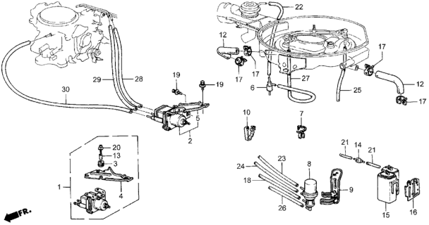 1986 Honda Civic Air Cleaner Tubing Diagram