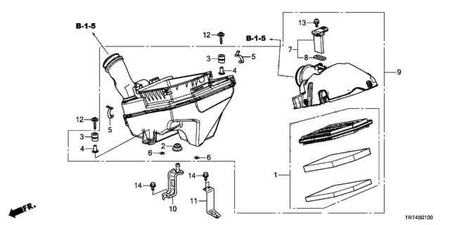 2021 Honda Clarity Fuel Cell Bracket A, In. Diagram for 3G451-5WM-A00