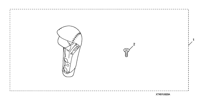 2013 Honda Fit 5 Door FIT (SAYAMA PLANT) KA 5AT Shift Knob, Leather (A/T) Diagram