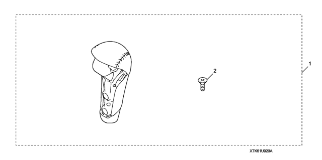 2013 Honda Fit Shift Knob, Leather (A/T) Diagram