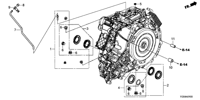 2020 Honda Passport Tube, Breather Diagram for 21323-5NB-000