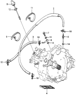 1983 Honda Accord Shaft, Torque Converter Stator Diagram for 25150-PC9-305