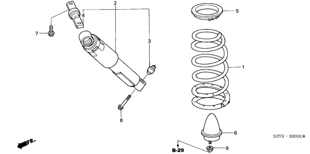 2000 Honda Insight Rear Shock Absorber Diagram