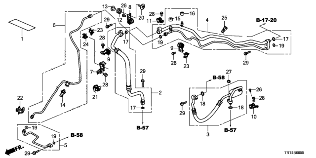 2021 Honda Clarity Fuel Cell Hose Complete, Discharge Diagram for 80316-TRT-003