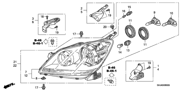 2008 Honda Odyssey Headlight Diagram