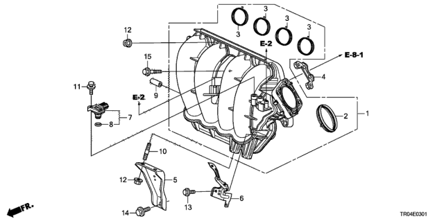 2012 Honda Civic Intake Manifold (2.4L) Diagram