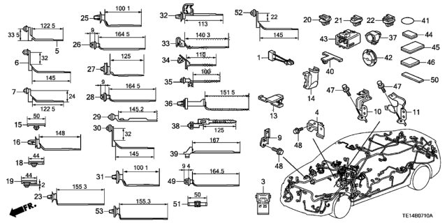 2012 Honda Accord Harness Band - Bracket Diagram