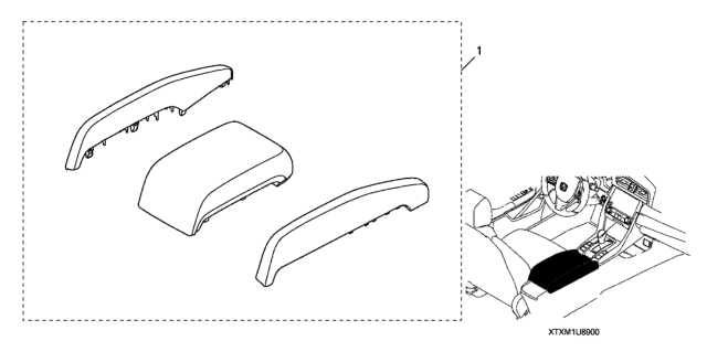 2020 Honda Civic 2 Door LX KA CVT Armrest (Upgrade)*For Armrest Illumination Diagram