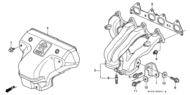 1995 Honda Accord Exhaust Manifold Diagram