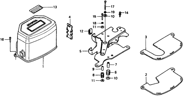 1977 Honda Civic 2 Door ** (1200) ** 4MT Control Box Diagram