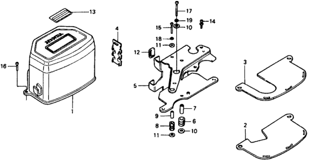 1977 Honda Civic Label, Control Box Diagram for 36063-634-671