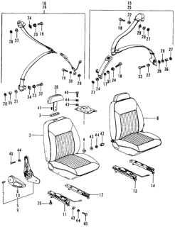 1973 Honda Civic Restraint, Head *NH15L* (Smoke Gray) (SMOKE GRAY) Diagram for 77800-634-671CE