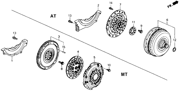 1993 Honda Accord Cover, Torque Converter Case Diagram for 21351-PT0-901