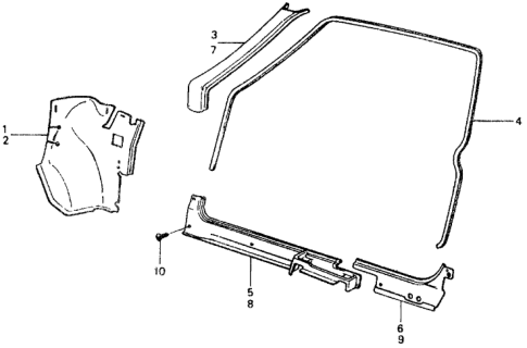 1979 Honda Civic Door Opening Channel Diagram