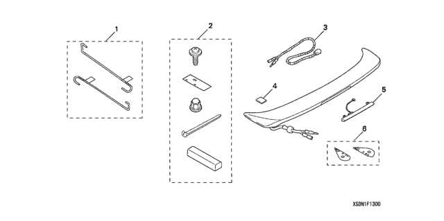 2004 Honda Accord Hardware Kit Diagram for 08F13-SDN-100R2