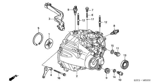 2001 Honda Insight Transmission Housing Diagram